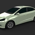 Light Green Modern Sedan With Sleek Design And Silver Wheels Tinted Windows