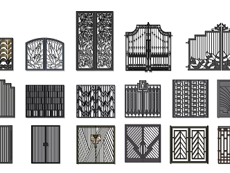 Modern Gate Garden Iron Gate 3d model