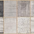 Collection of Modern Square Rugs With Various Monochrome Patterns And Textured Designs