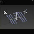 Industrial Equipment For Space Station Featuring Solar Panels And Structural Modules