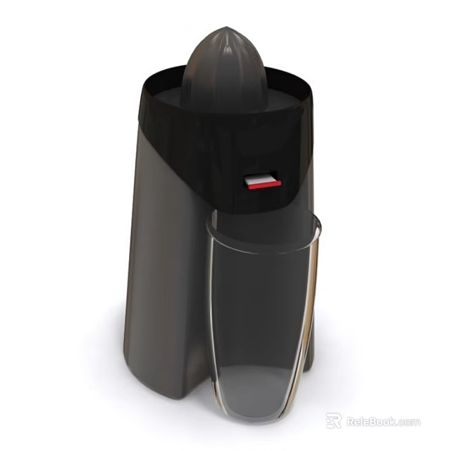 Sleek Black Kitchen Juicer With Transparent Container And Modern Design 3d model