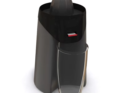 Sleek Black Kitchen Juicer With Transparent Container And Modern Design 3d model