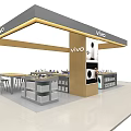 Vivo Retail Store Interior With Smartphone Display Counters And Product Shelves