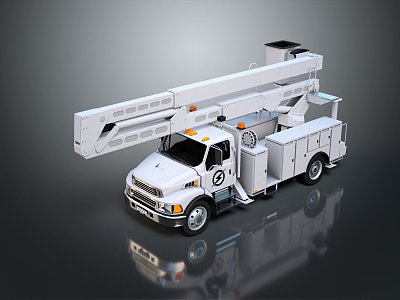 Modern truck-mounted crane truck-mounted crane truck-mounted crane truck-mounted crane 3d model