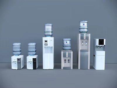 Various Water Dispenser Models As Daily Electrical Appliances For Home And Office Use 3d model
