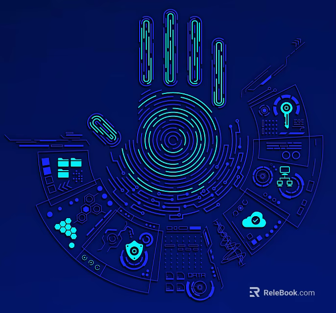 Tech Inspired Glowing Line Pendant With Spiral Pattern And Surrounding Tech Elements Buttons Dials 3d model 