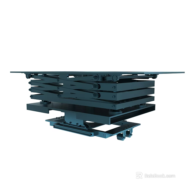 Industrial Hydraulic Scissor Lift Table With Mobile Base And Heavy Duty Platform 3d model 