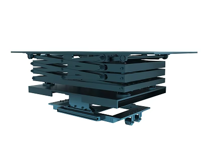 Industrial Hydraulic Scissor Lift Table With Mobile Base And Heavy Duty Platform 3d model