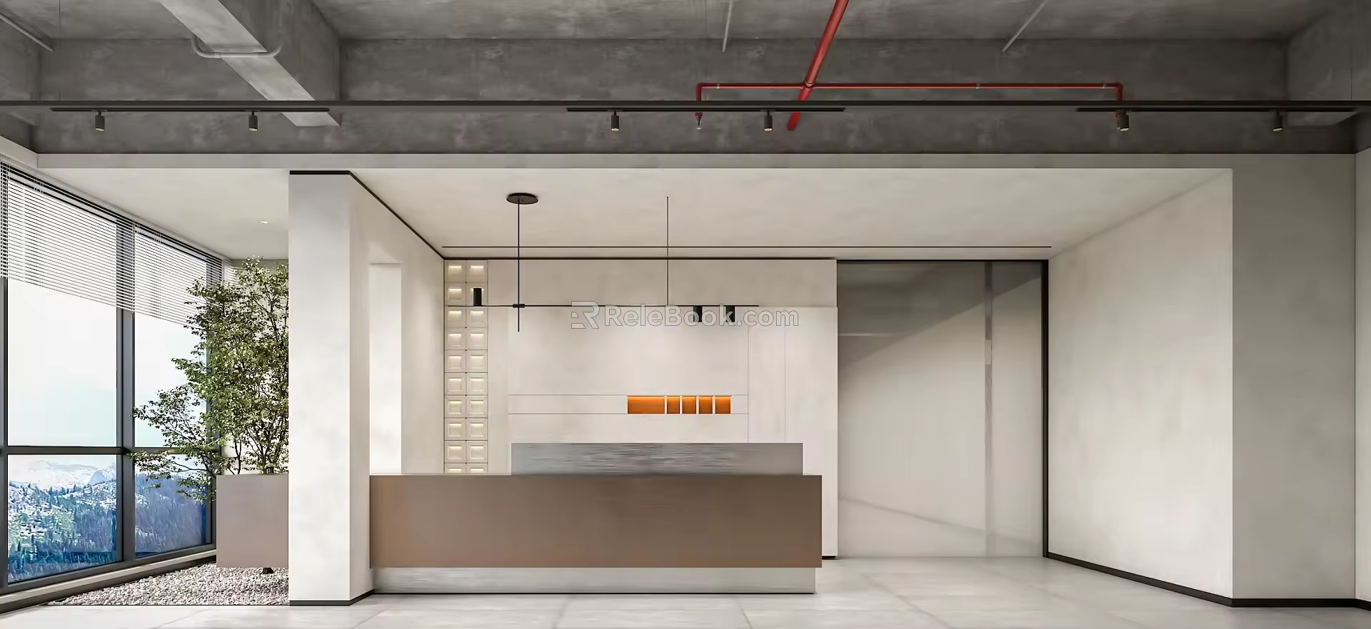 Hotel Front Desk 3d model