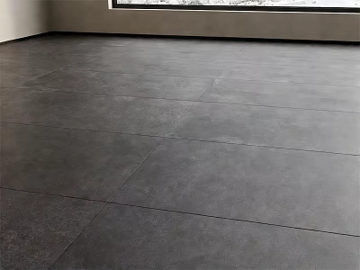 Gray Indoor Floor Tiles With Natural Texture For Modern Room Surface 3d model