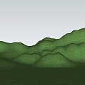 Scenic Park Landscape With Rolling Green Hills Vast Grassland And Cloudy Sky