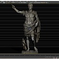 Roman founding emperor Octavian Augustus 3d model