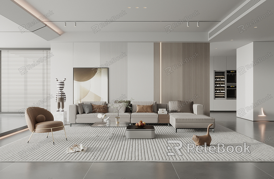 modern living room model