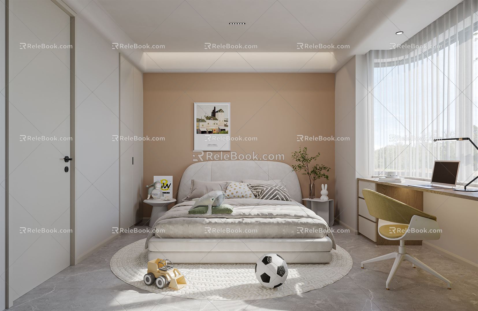 Modern Children's Room Simple Kids Room 3d model