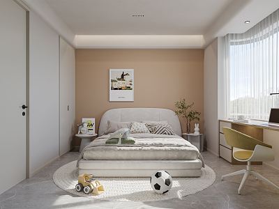 Modern Children's Room Simple Kids Room 3d model