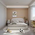 Modern Children's Room Simple Kids Room 3d model