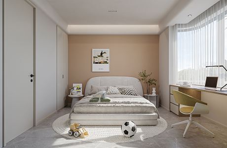 Modern Children's Room Simple Kids Room 3d model