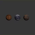 Stunning Space Landscape With Multiple Colorful Planets And Diverse Surface Textures