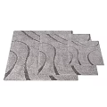 Gray Rugs With Wavy Patterns In Different Sizes For Home Decor 3d model