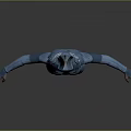 Blue Fitted Weapon Combat Suit With Mesh And Line Design Details