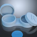 Modern Connected Plastic Containers With Removable Lids And Letter R Detail