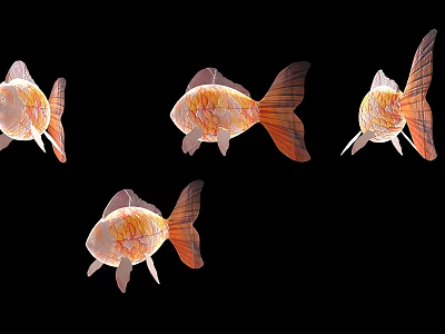 New Chinese lantern fish lamp 3d model