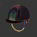 Black Safety Helmet With Silver Sparkle Accents And Adjustable Strap For Daily Use