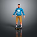 Modern Game Character Man Character 3d model