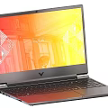 Slim Modern Laptop with Vibrant Colorful Screen and Geometric Patterns