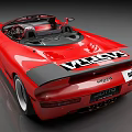 Red Convertible Sports Car Showcasing Sleek Exterior Design