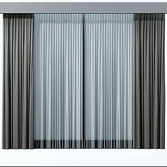 Chinese Two-color Curtain 3d model