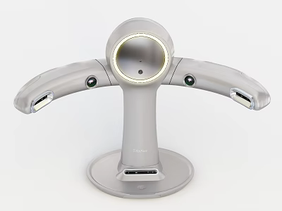 Multi Port USB Charging Dock with LED Ring Light and Device Holders 3d model