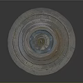 Decorative Stone Fountain With Multi Tiered Structure And Circular Base Water Basin
