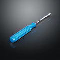 Professional Blue Screwdriver with Transparent Handle and Durable Metal Tip for Hardware Tools 3d model