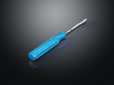 Modern screwdriver flat screwdriver commonly used tools 3d model