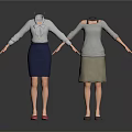 Women's Daily Life Clothing Sets With Shirts Skirts And Shoes In Various Styles