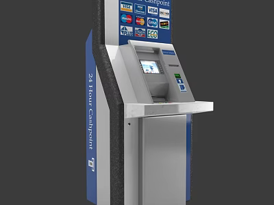 24Hour Campus Public Facility Self Service Payment Terminal With Multiple Card Options 3d model
