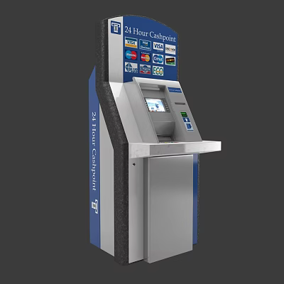 Modern cash machine ATM 3d model