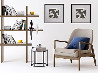 Nordic Sofa Chair Single Chair 3d model