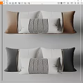 Modern Decorative Pillows in Beige Brown Gray Black with Geometric Woven Patterns
