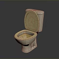 Modern Household Toilet With Open Lid And Clean White Design