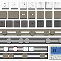 Modern Switch Socket Mobile Rail Socket 3d model