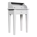 Simple White Dressing Table With Drawers And Minimalist Design For Bedroom
