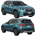 BMW X5 SUV Teal Exterior With Chrome Grille And Sporty Alloy Wheels