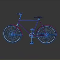 Red Classic Bicycle With Brown Seat And Silver Wheels On Gray Background