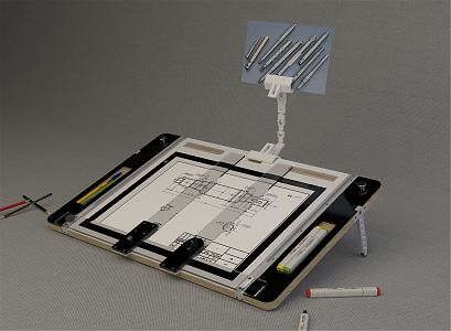 modern drawing board 3d model