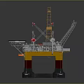 Industrial Offshore Drilling Platform Equipment With Crane And Drilling Tower Structure