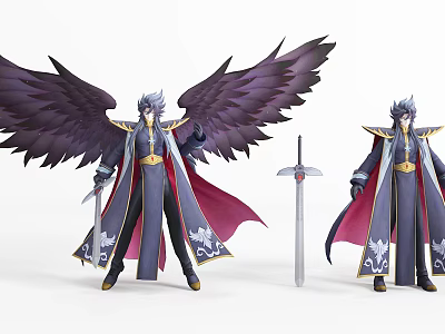 Modern game character Hades 3d model