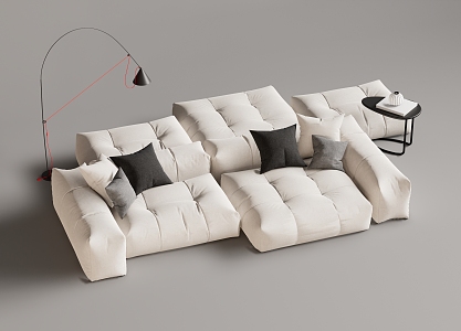 Modern Multiplayer Sofa Module Sofa Back-to-Back Sofa 3d model