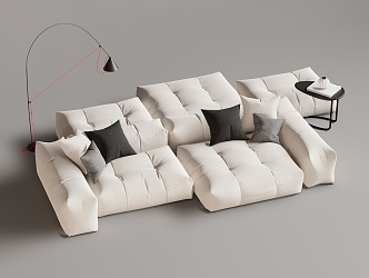 Modern Multiplayer Sofa Module Sofa Back-to-Back Sofa 3d model